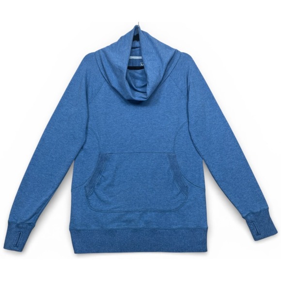 L.L. Bean Tops - LL Bean Cozy Pullover Blue Medium Tall Cowl Neck